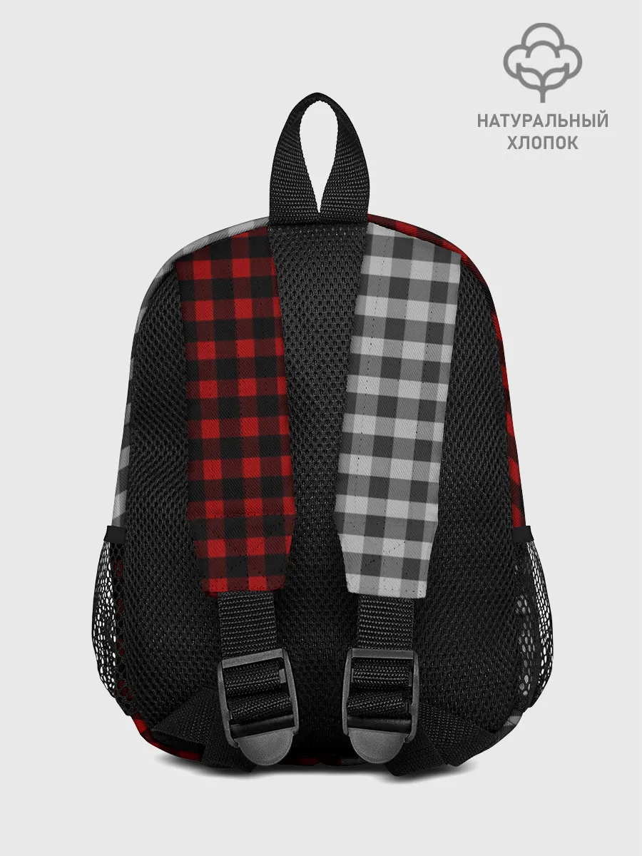 Рюкзак детский / Красно белая рубашка в клетку