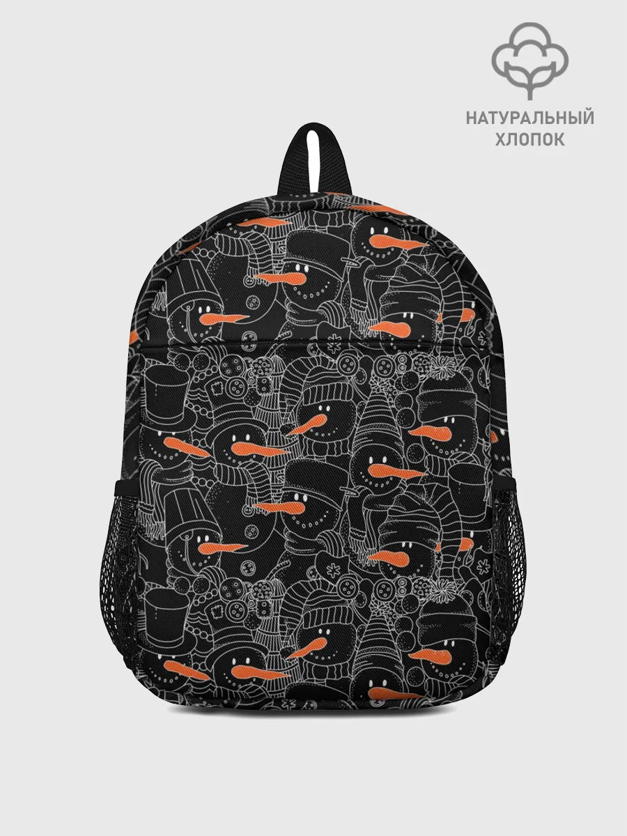 Рюкзак детский / Черные снеговики