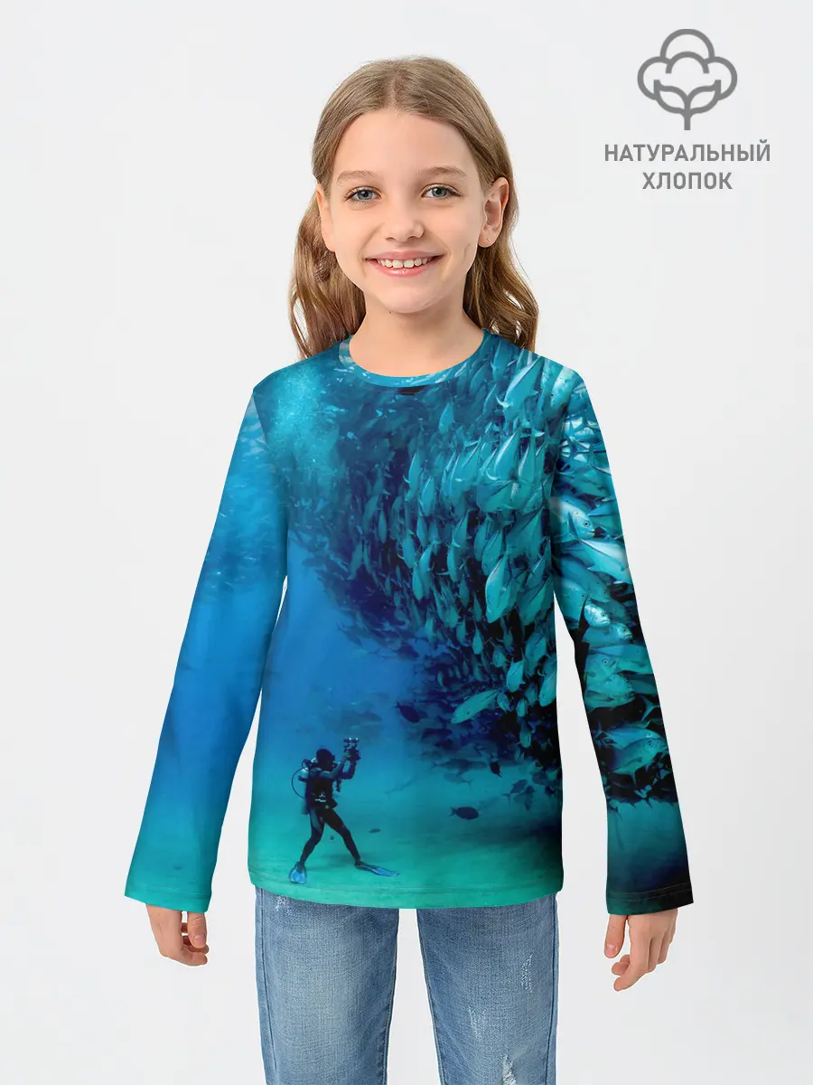 Детский лонгслив / Фото дайвинг