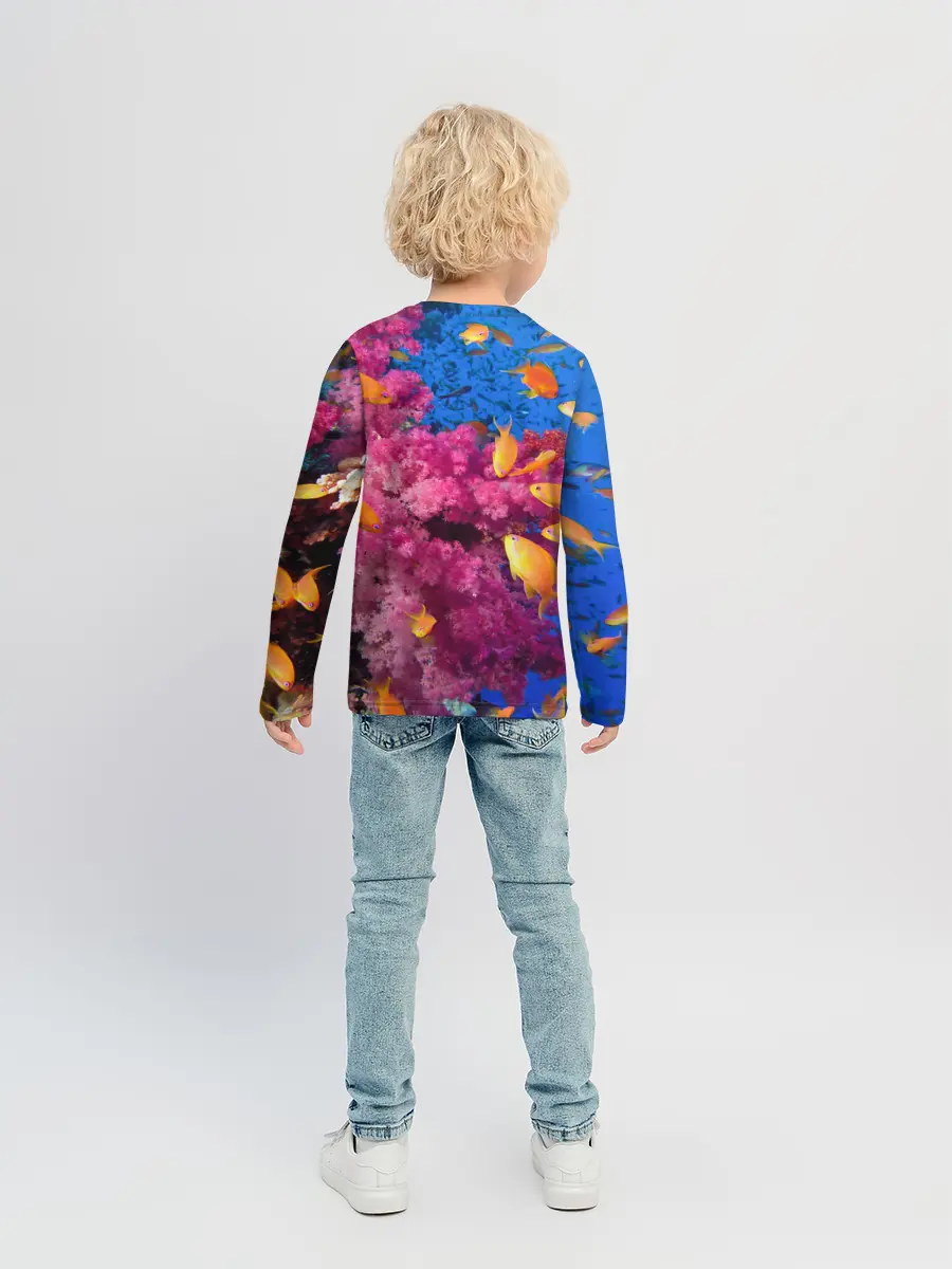 Детский лонгслив / Коралловые рыбки