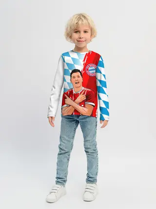 Детский лонгслив / РОБЕРТ ЛЕВАНДОВСКИ / БАВАРИЯ