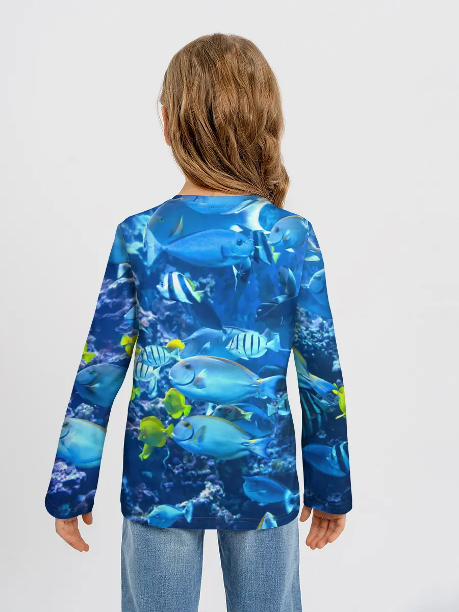 Детский лонгслив / Коралловые рыбки
