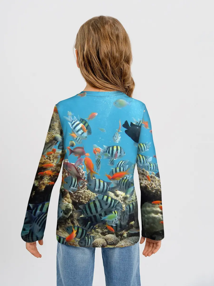 Детский лонгслив / Коралловые рыбки