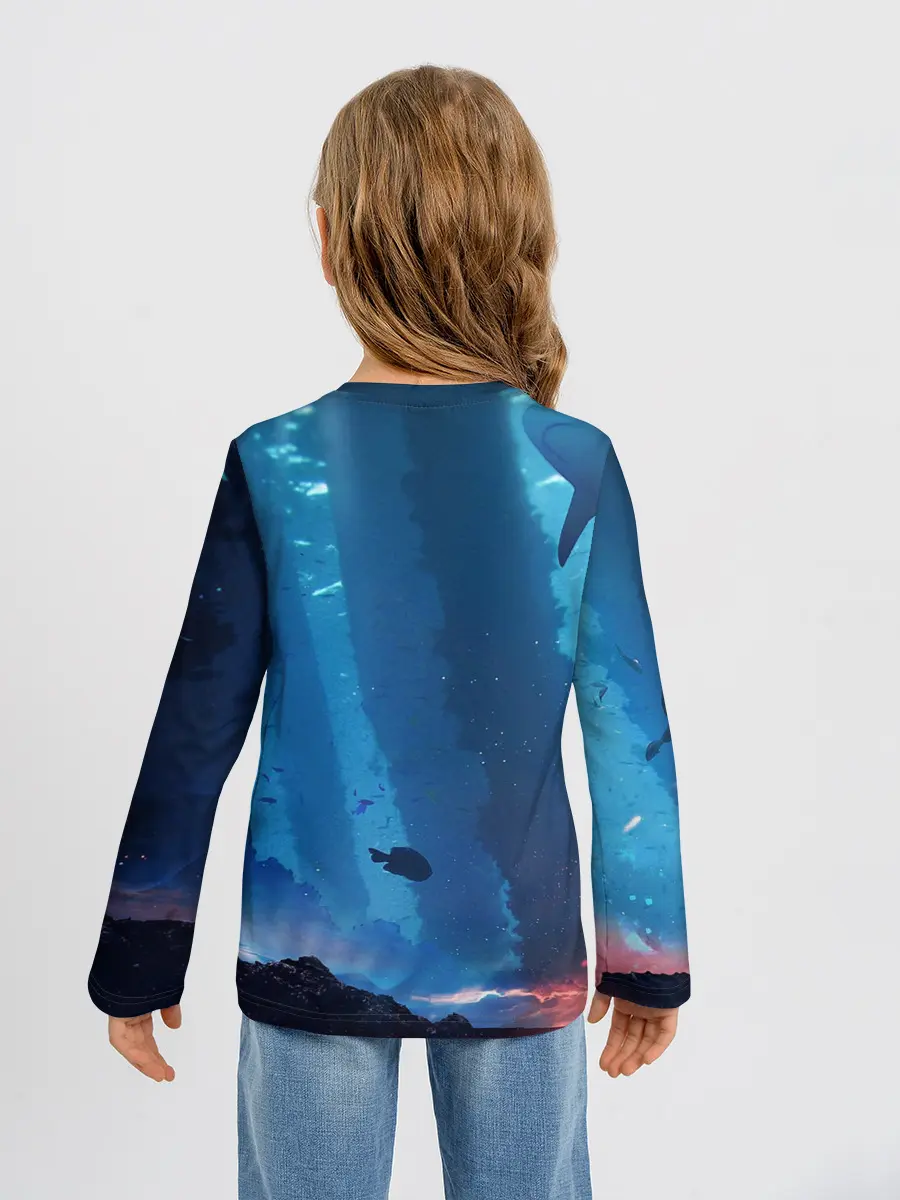 Детский лонгслив / Подводный мир | Силуэт