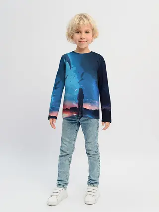 Детский лонгслив / Подводный мир | Силуэт