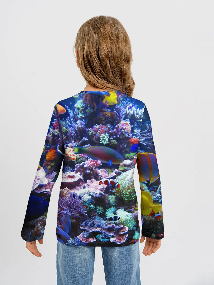 Детский лонгслив / Коралловые рыбки