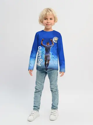 Детский лонгслив / СЕРХИО АГУЭРО / МАНЧЕСТЕР СИТИ