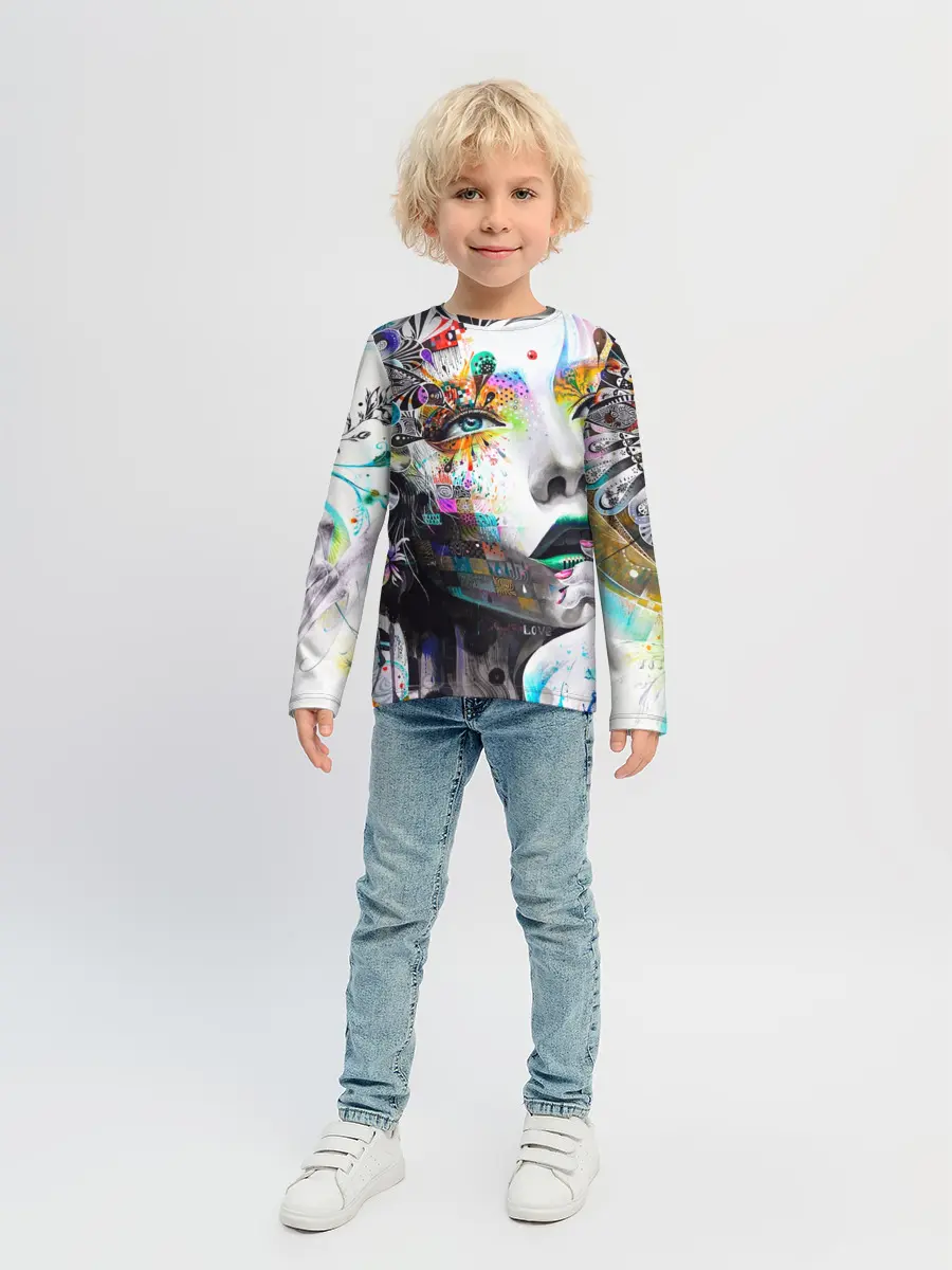 Детский лонгслив / Абстрактная