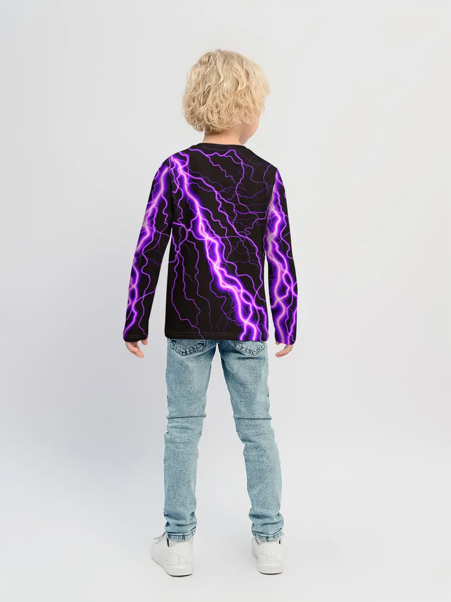 Детский лонгслив / GENSHIN IMPACT МОЛНИЯ НЕОН
