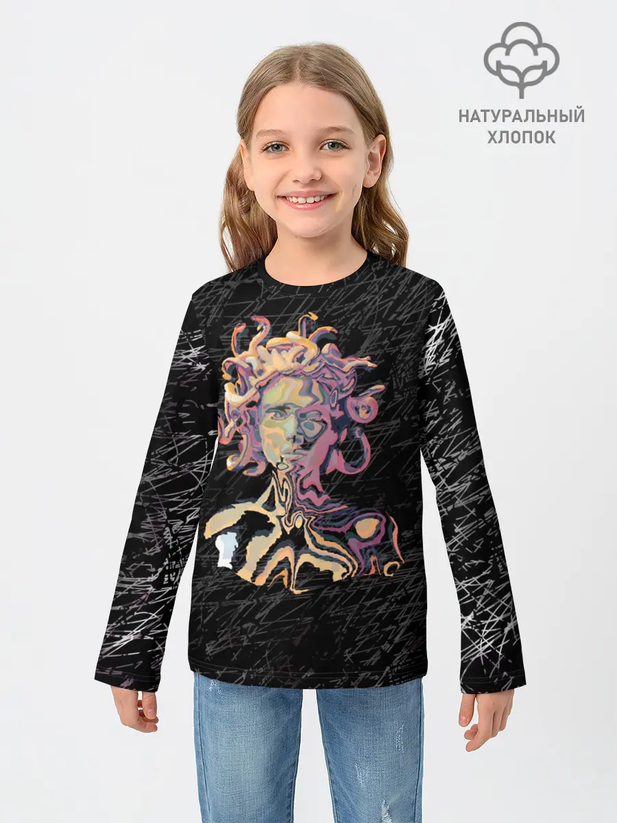 Детский лонгслив / Горгона YES