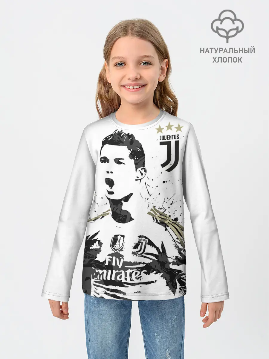 Детский лонгслив / Криштиану Роналду