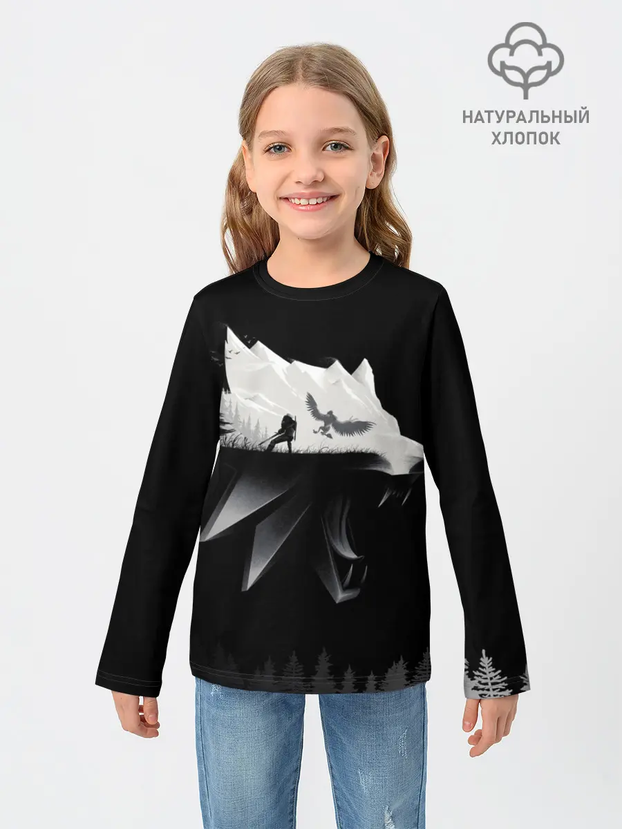 Детский лонгслив / Геральт на охоте