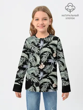 Детский лонгслив / Summer leaves