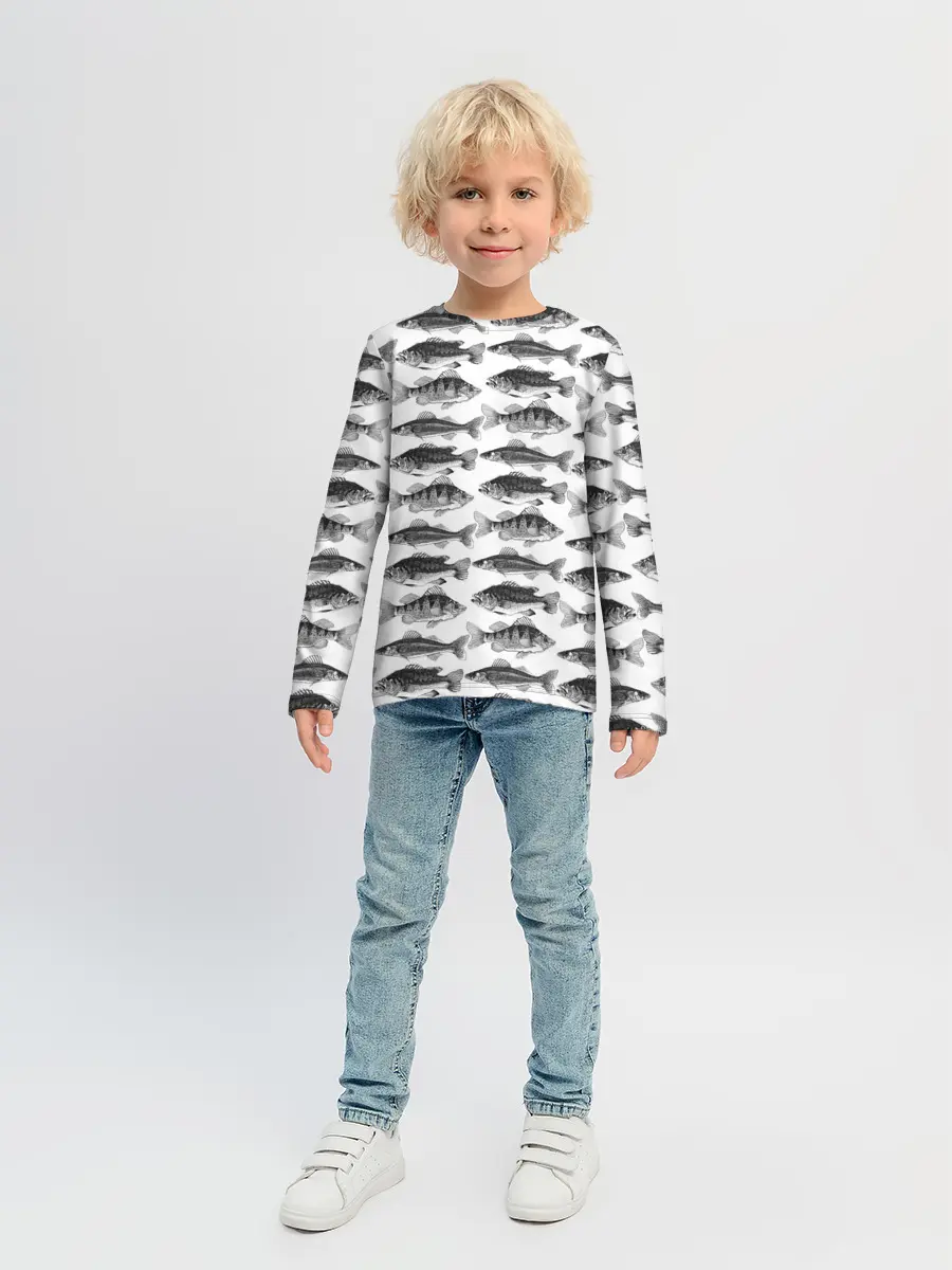 Детский лонгслив / рыбки