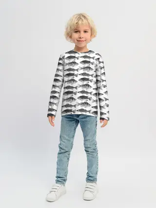 Детский лонгслив / рыбки