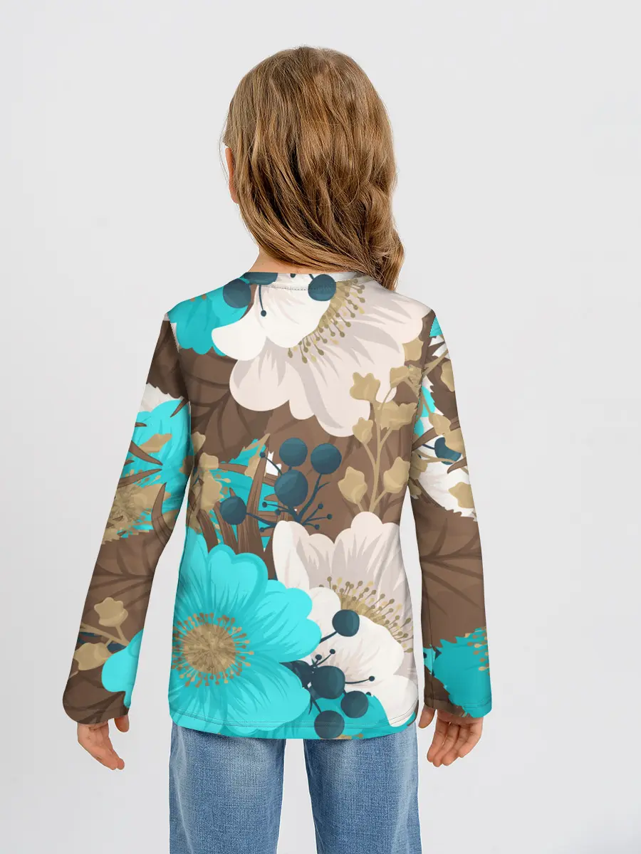 Детский лонгслив / Красивые цвеТы