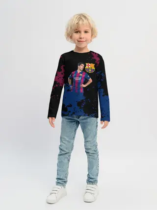 Детский лонгслив / Barcelona: Луис Суарес.
