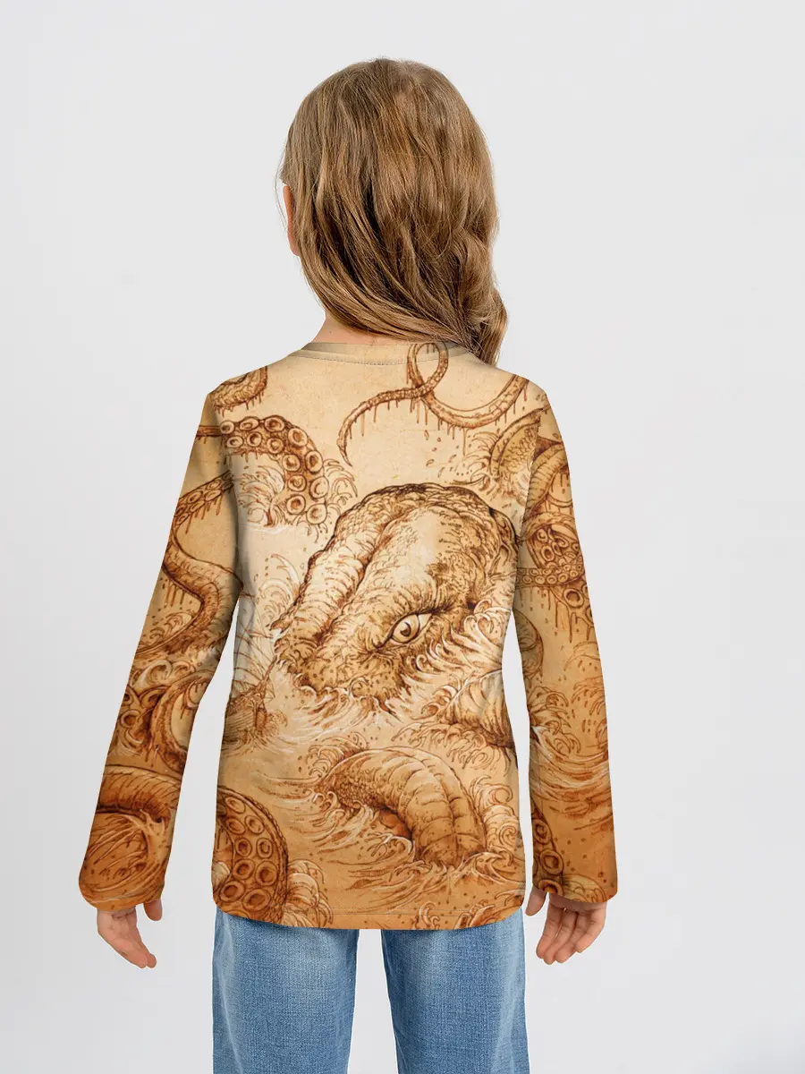 Детский лонгслив / Кракен