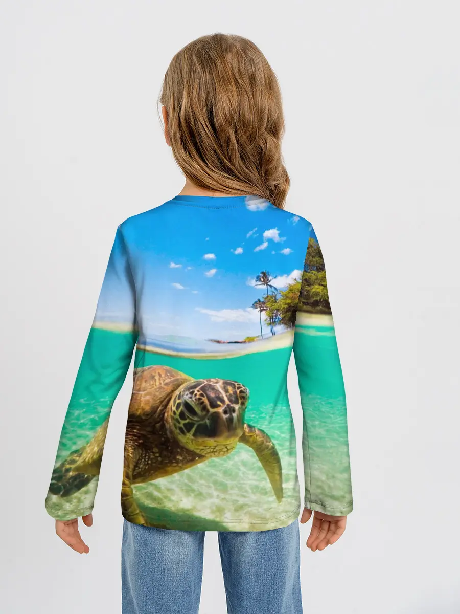 Детский лонгслив / Морская черепашка