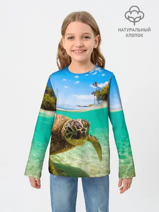 Детский лонгслив / Морская черепашка