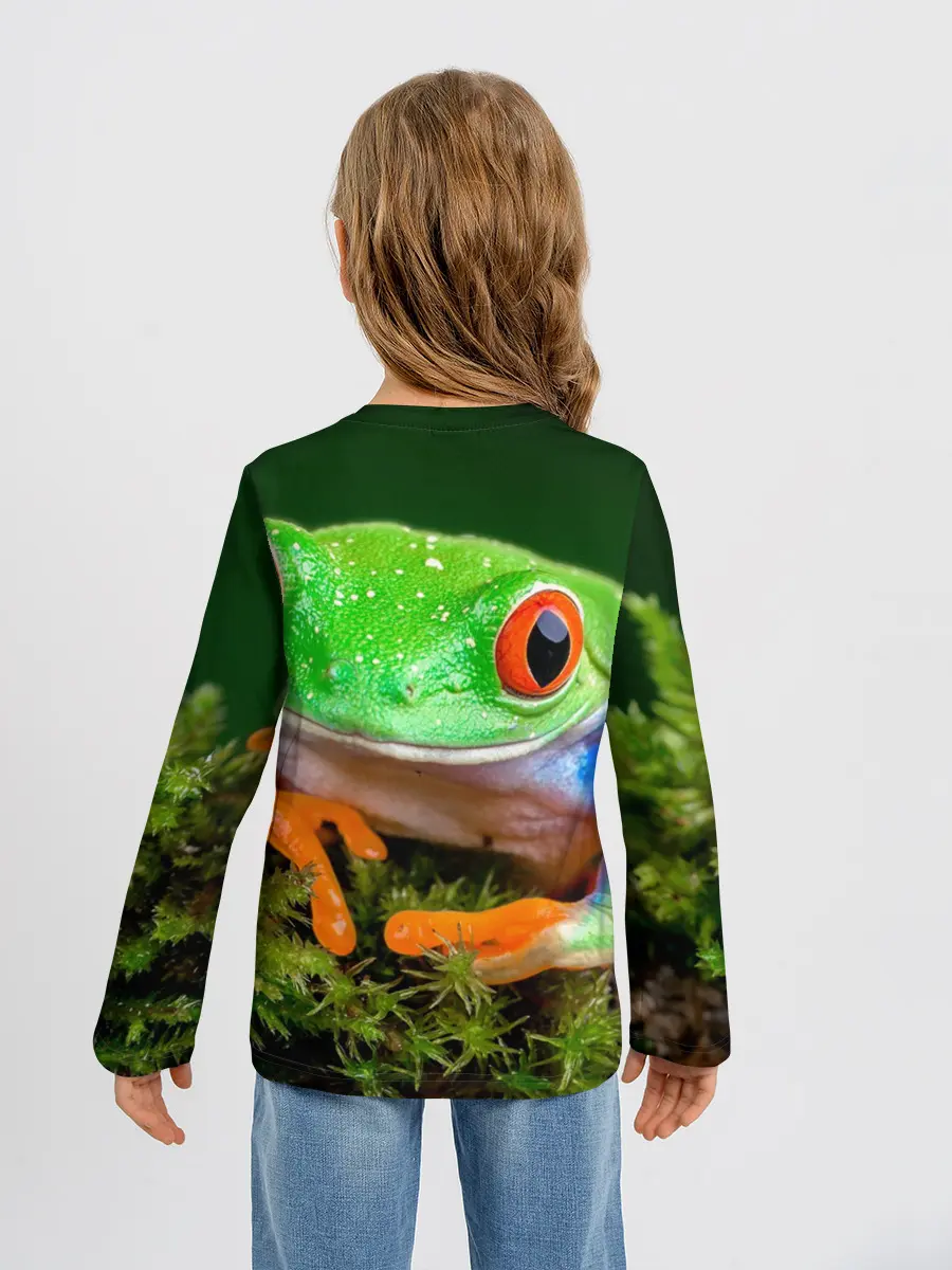 Детский лонгслив / Тропическая лягушка