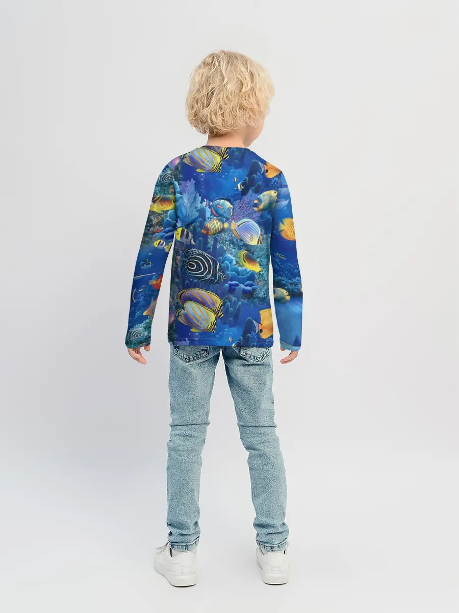 Детский лонгслив / Коралловые рыбки