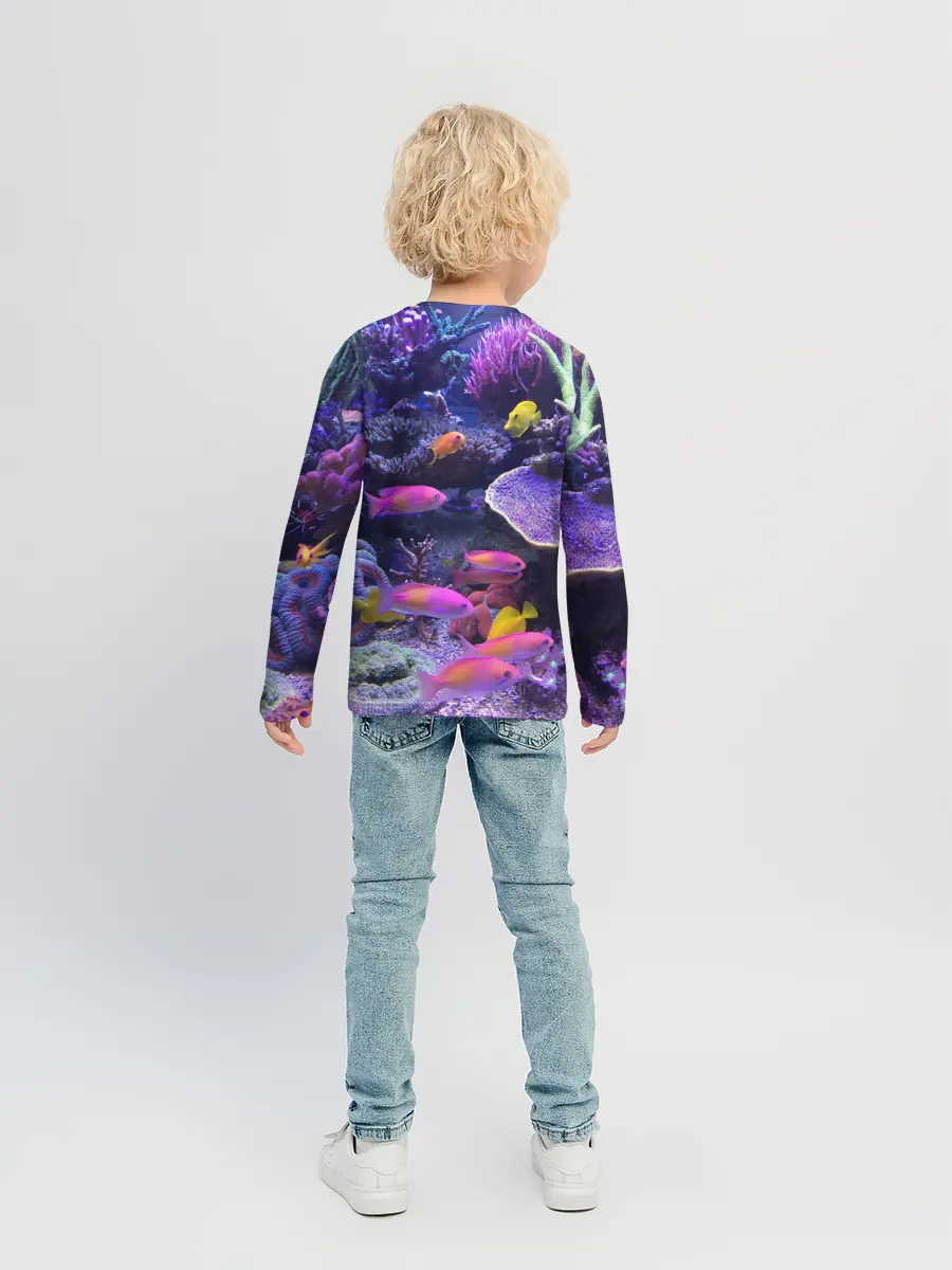 Детский лонгслив / Коралловые рыбки