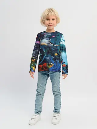 Детский лонгслив / Морская черепаха