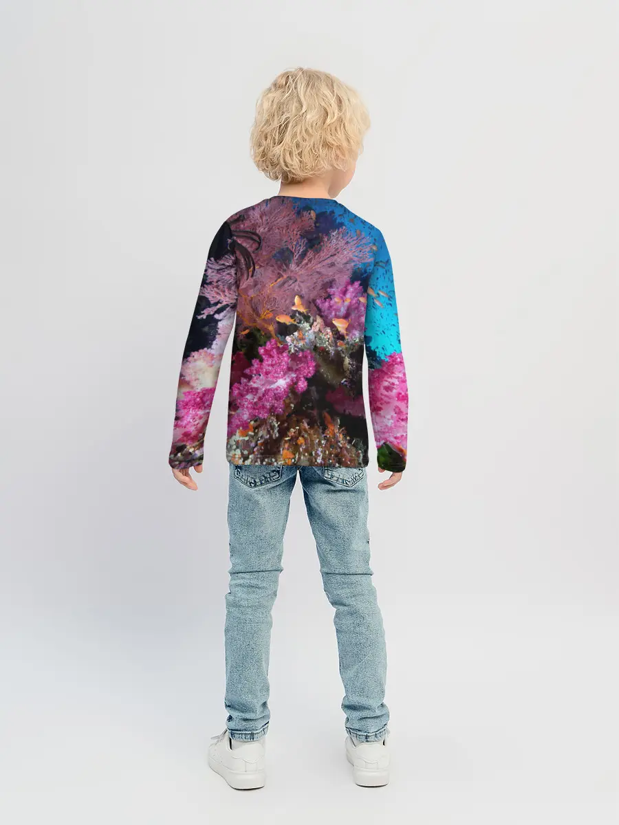 Детский лонгслив / Коралловые рыбки