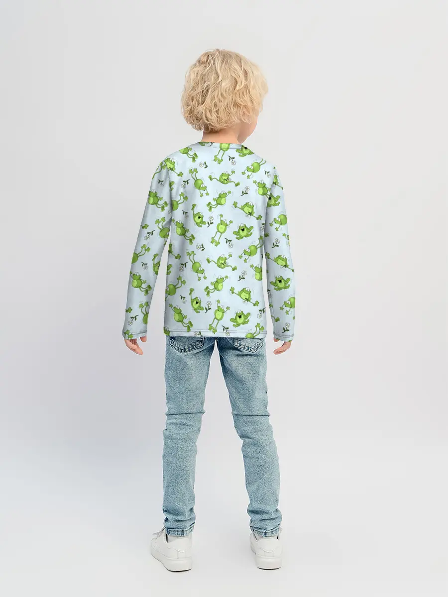 Детский лонгслив / Веселые лягушки