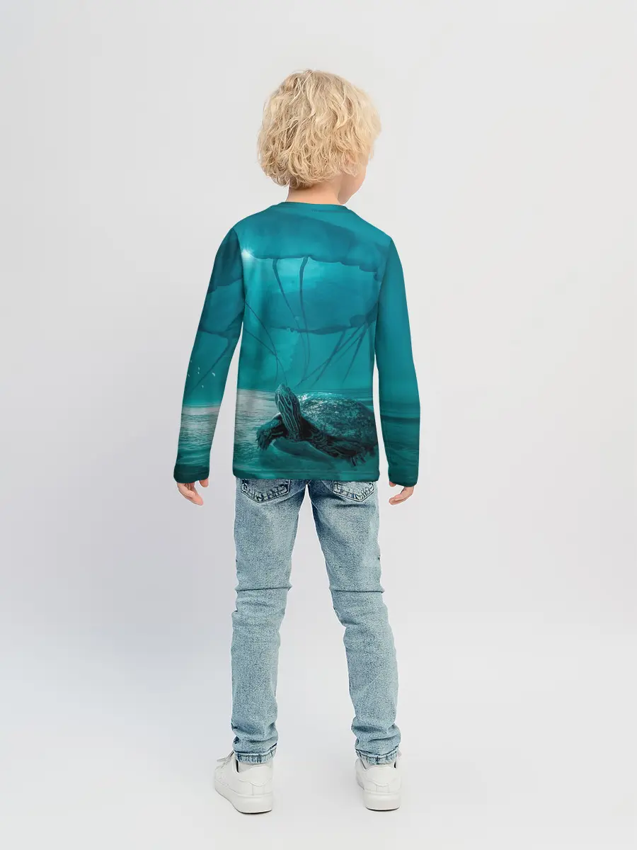 Детский лонгслив / Медуза и черепаха