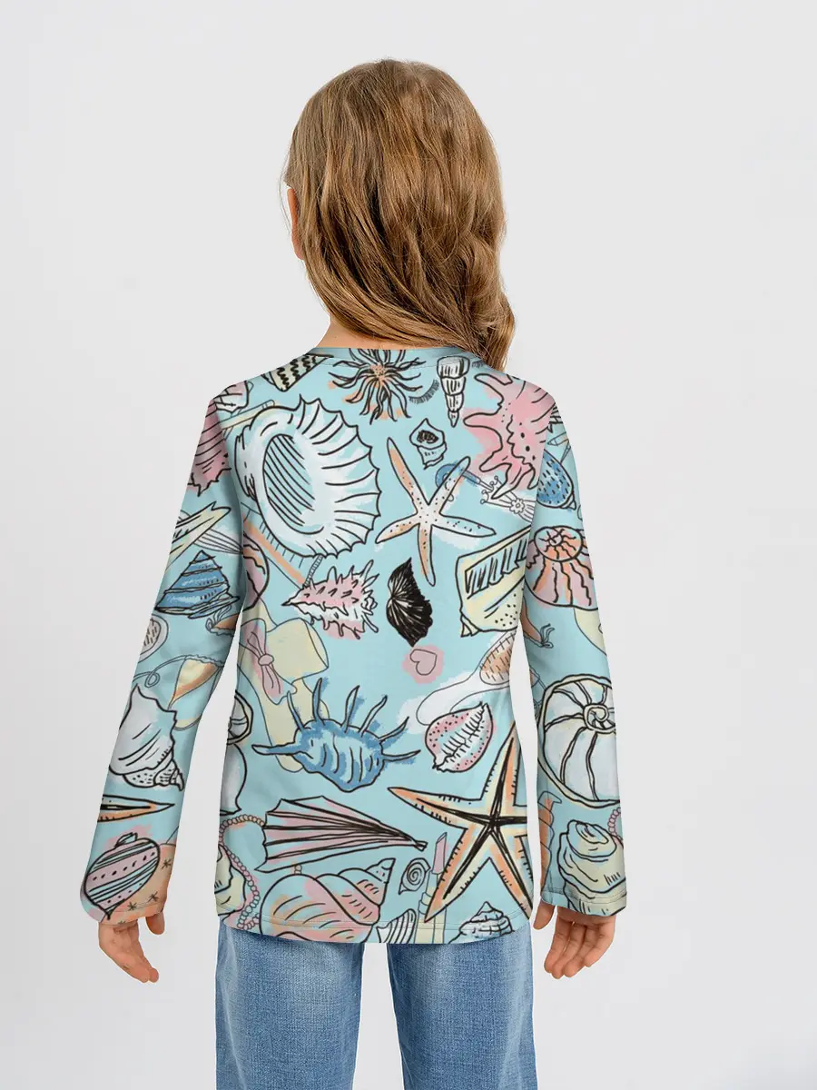 Детский лонгслив / Морские обитатели