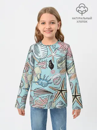 Детский лонгслив / Морские обитатели