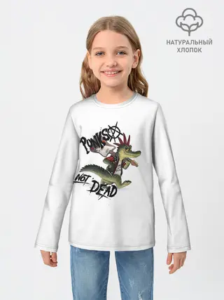 Детский лонгслив / Крокодил панк