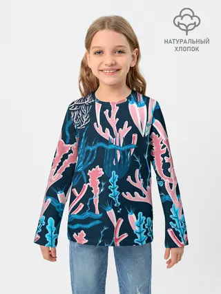 Детский лонгслив / Подводный мир