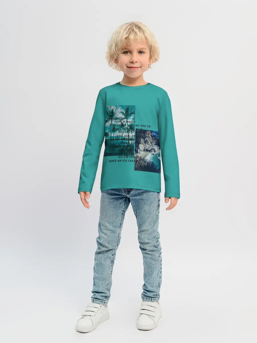 Детский лонгслив / Море