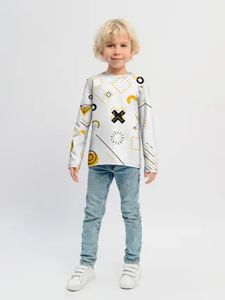 Детский лонгслив / Геометрический узор