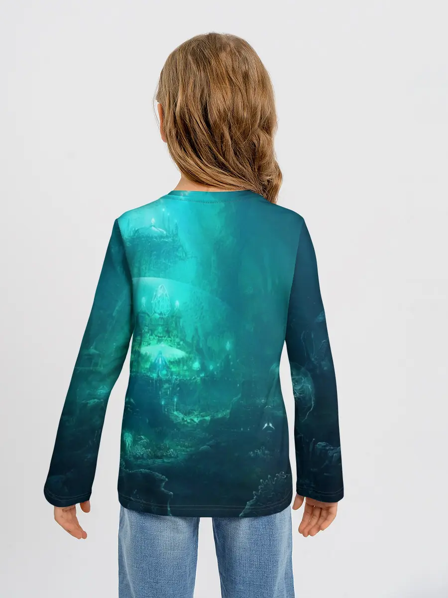 Детский лонгслив / Дно морское