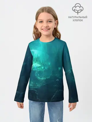 Детский лонгслив / Дно морское