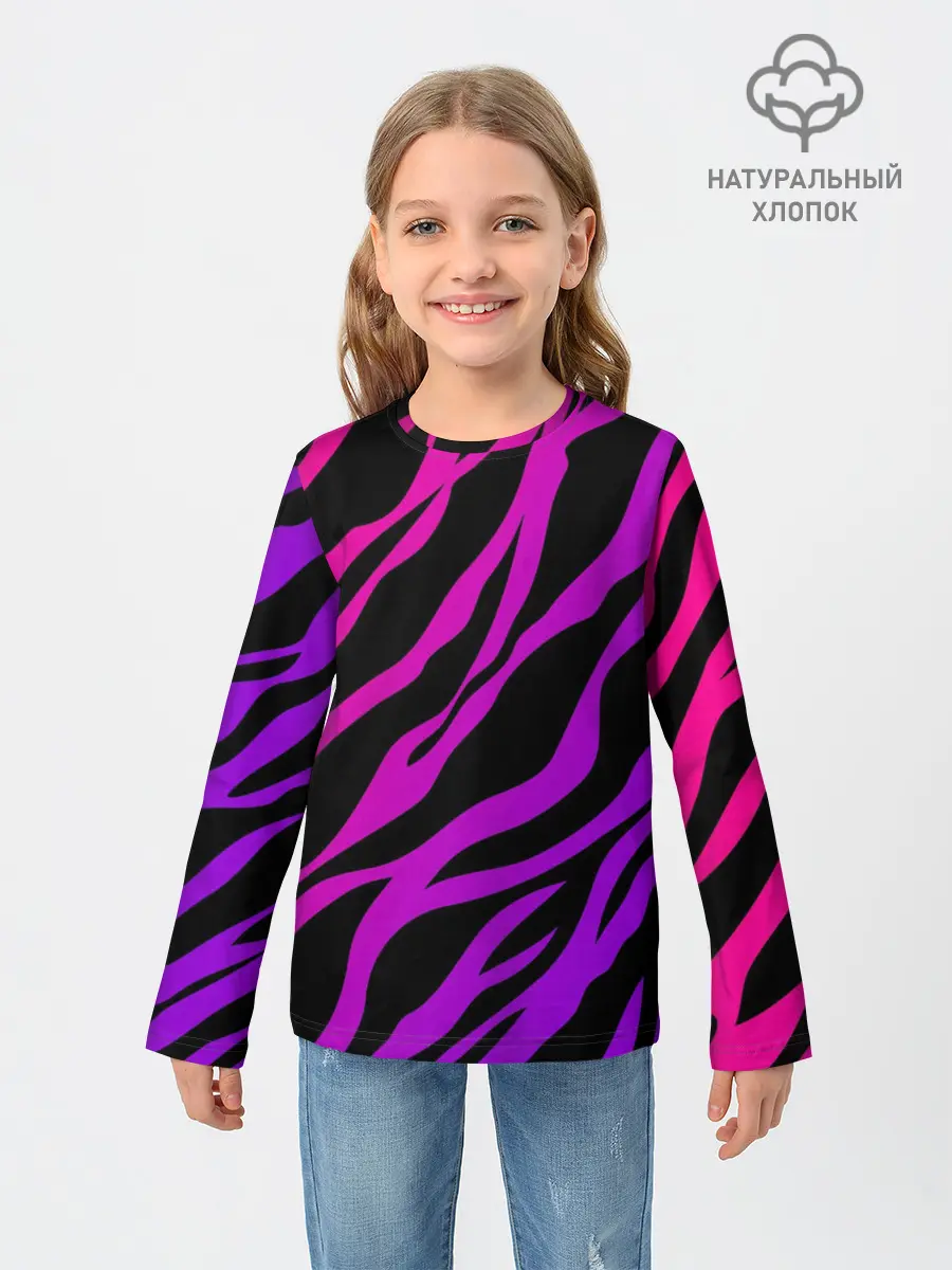 Детский лонгслив / Похоже на зебру