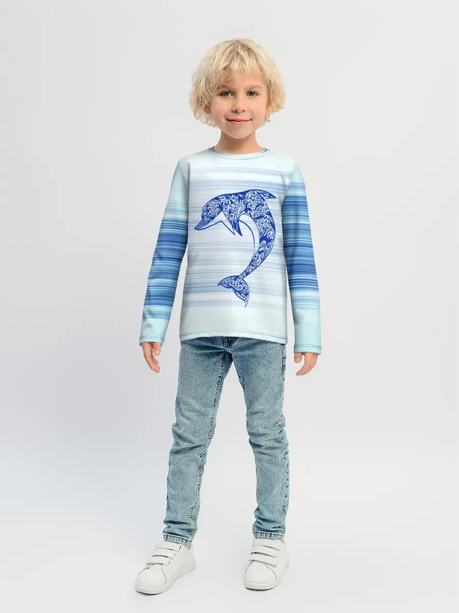 Детский лонгслив / Дельфин