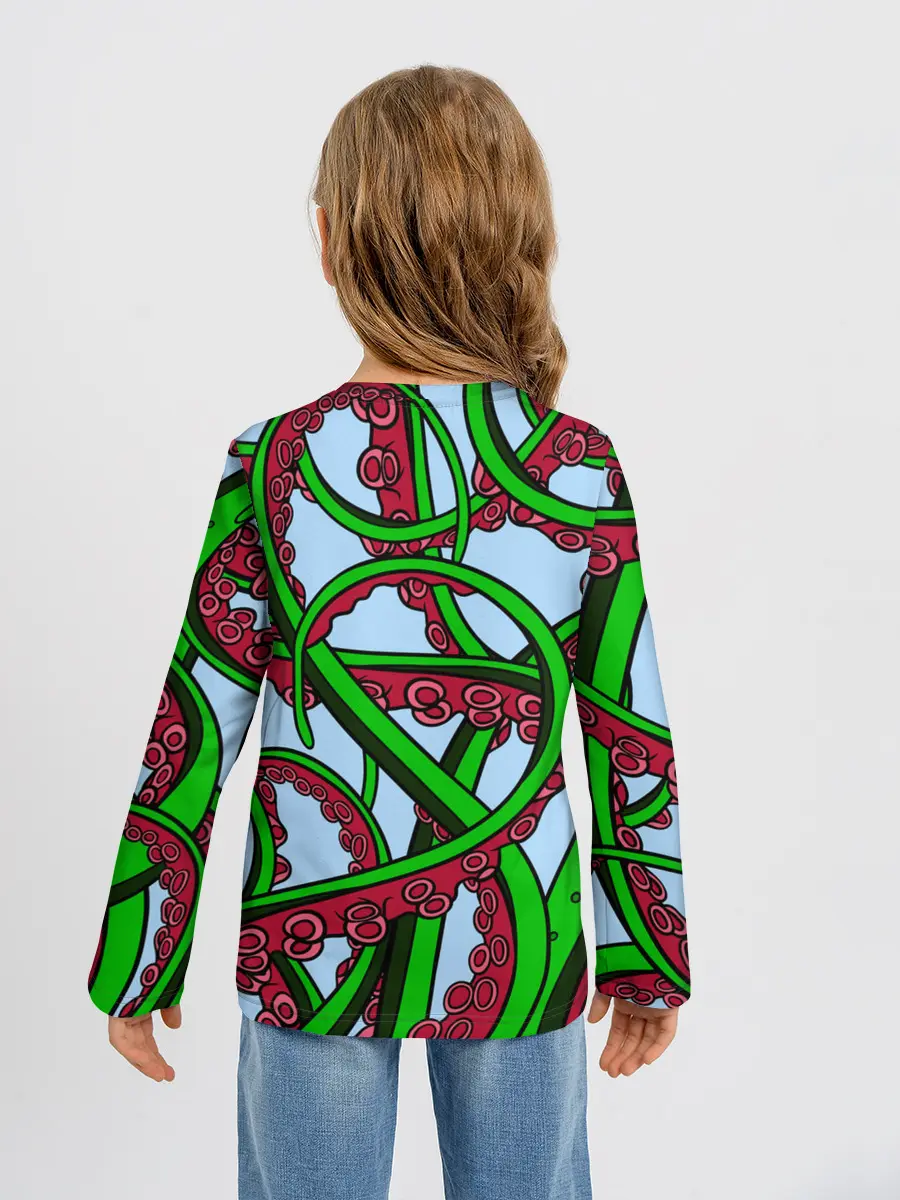 Детский лонгслив / Кракен / Kraken