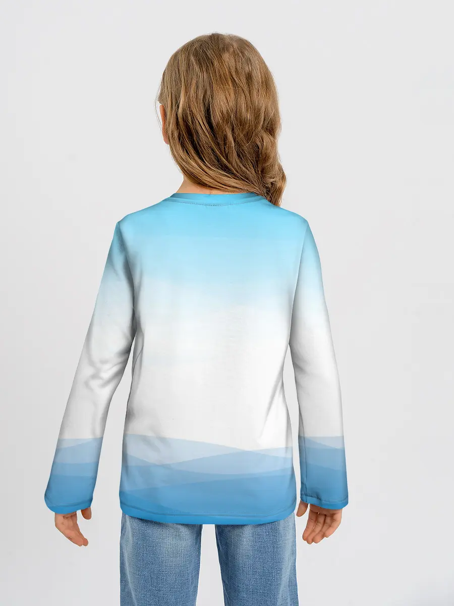 Детский лонгслив / Дельфин единорог