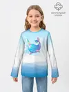 Детский лонгслив / Дельфин единорог