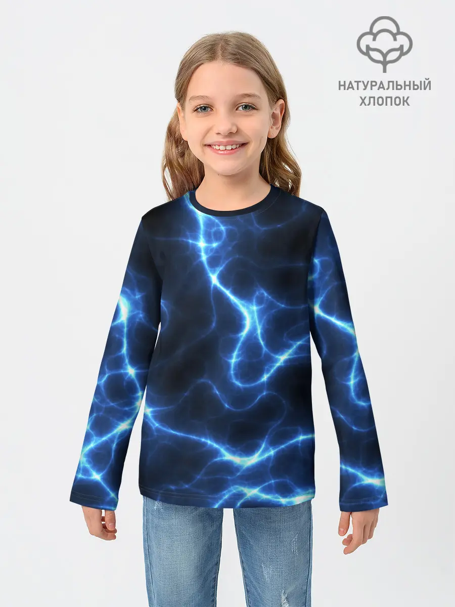 Детский лонгслив / Energy Waves