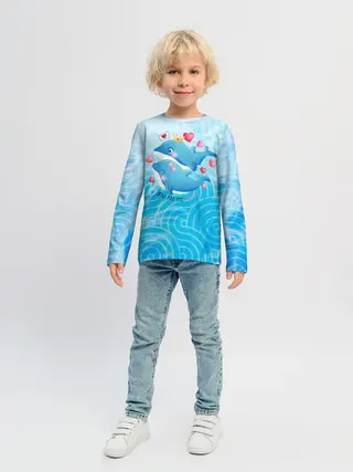Детский лонгслив / Два дельфина