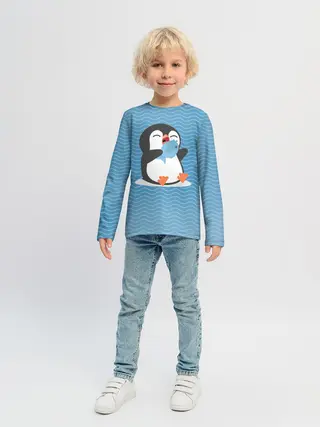 Детский лонгслив / Пингвин