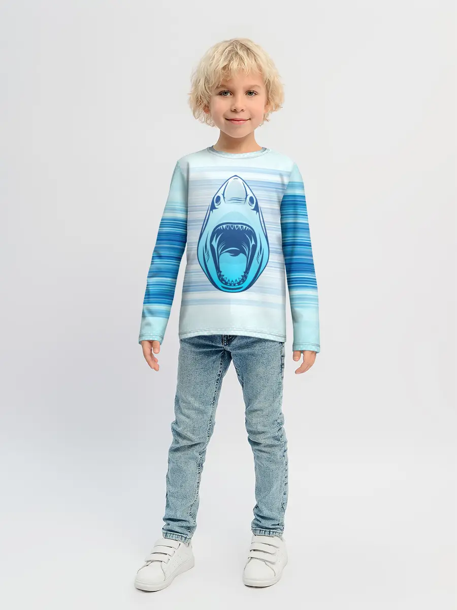 Детский лонгслив / Акула