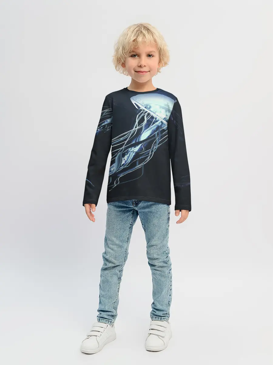 Детский лонгслив / Рисунок медуза