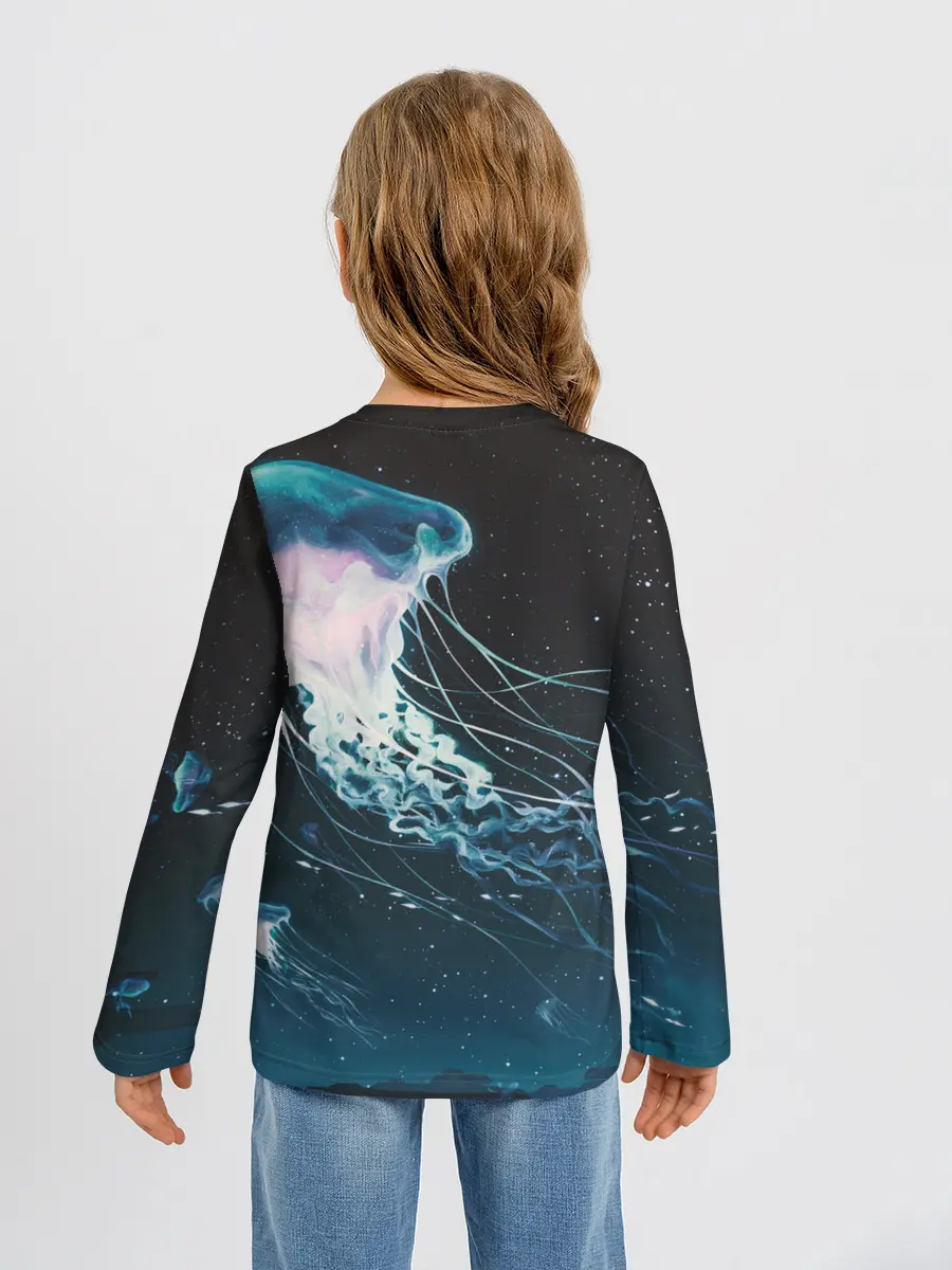 Детский лонгслив / Рисунок медуза